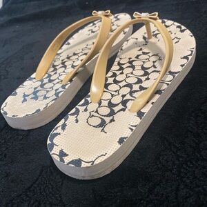 Coach thong flip flops
